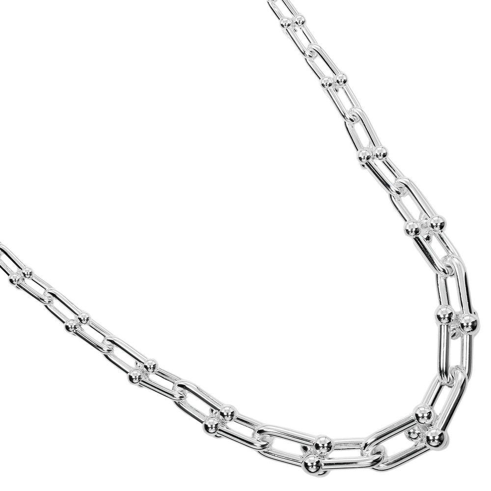 Tiffany Co Graduated Link Necklace Sterling Silver